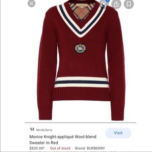 Burberry wool sweater. PRICE FIRM. NWOT. No longer have tags